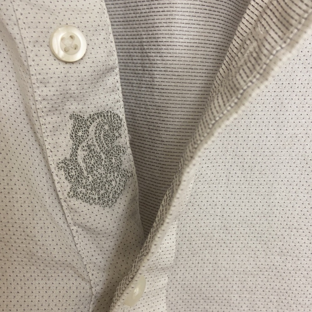 Robert Graham long sleeve shirt white gray large - Picture 4 of 7